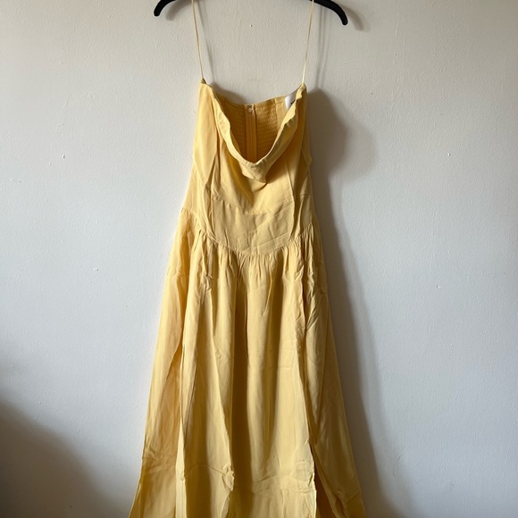 Reformation Leilani Dress sunshine yellow size 6 viscose - Picture 2 of 7